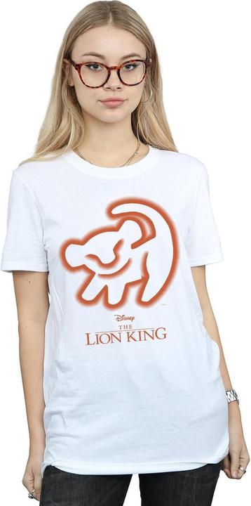 Actual product image Disney Womens/Ladies The Lion King Cave Drawing Cotton Boyfriend T-Shirt (XL)