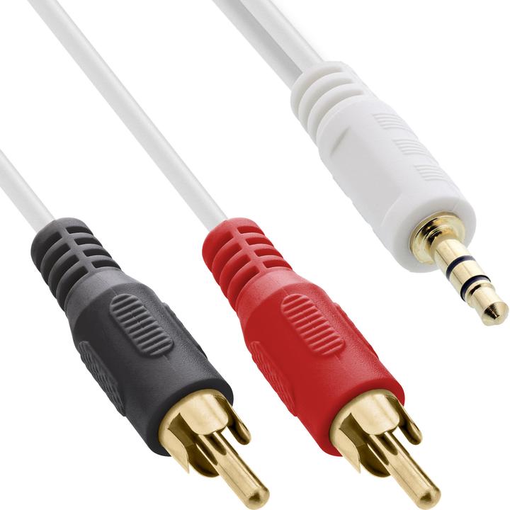 Productafbeelding InLine Cinch/jack kabel (2 m, RCA, 3,5 mm aansluiting (AUX))