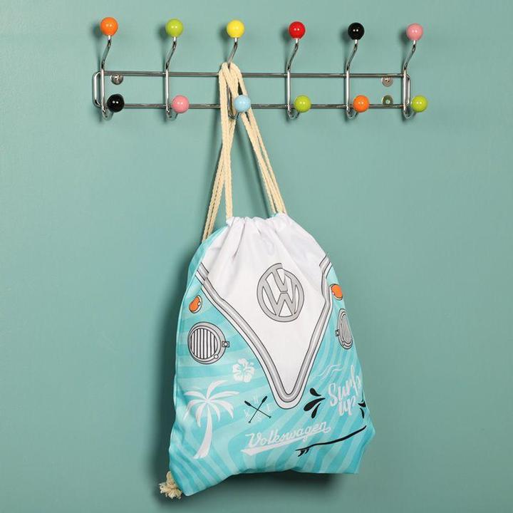 Produktbild Puckator Turnsack Turnbeutel Sportbeutel VW Bulli Motiv Surf Adventure recyceltes PET