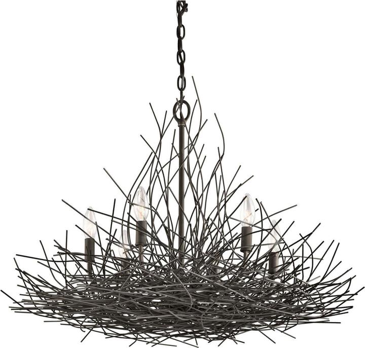 Image du produit Elstead Lighting Organique Lustre E14 6 branches Bronze ancien (76.80 cm)