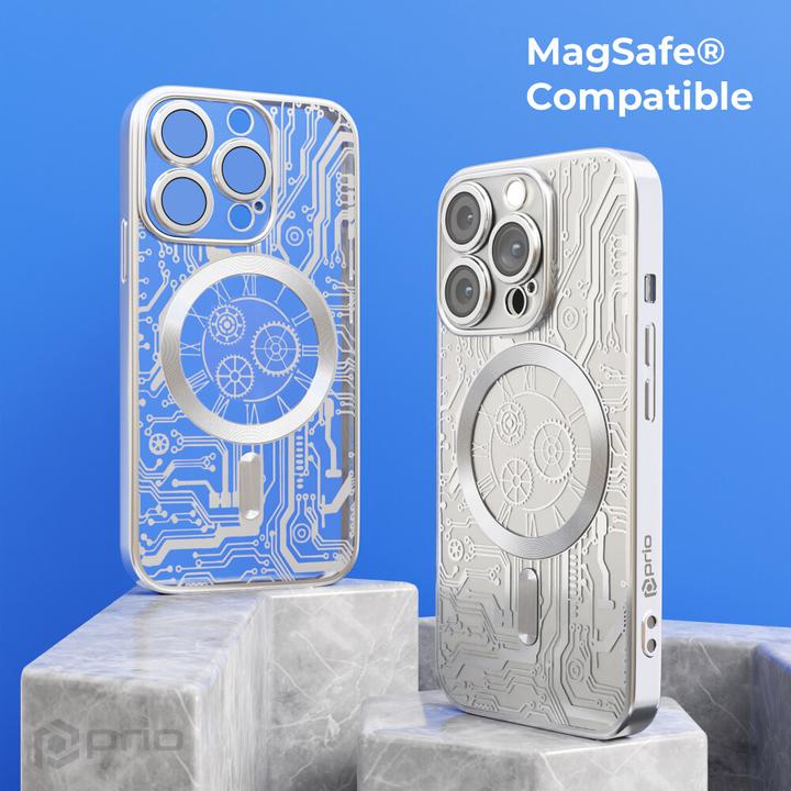 Produktbild prio elegante Handyhülle MAG für iPhone 12 mini silber (Apple iPhone 12 mini)