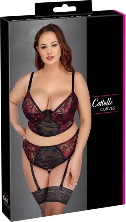 Image du produit Cottelli Collection Set de soutien-gorge noir/rouge 95C/2XL (95 C)