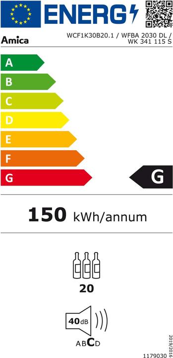 Energie-Label Amica Wein-Klimagerät