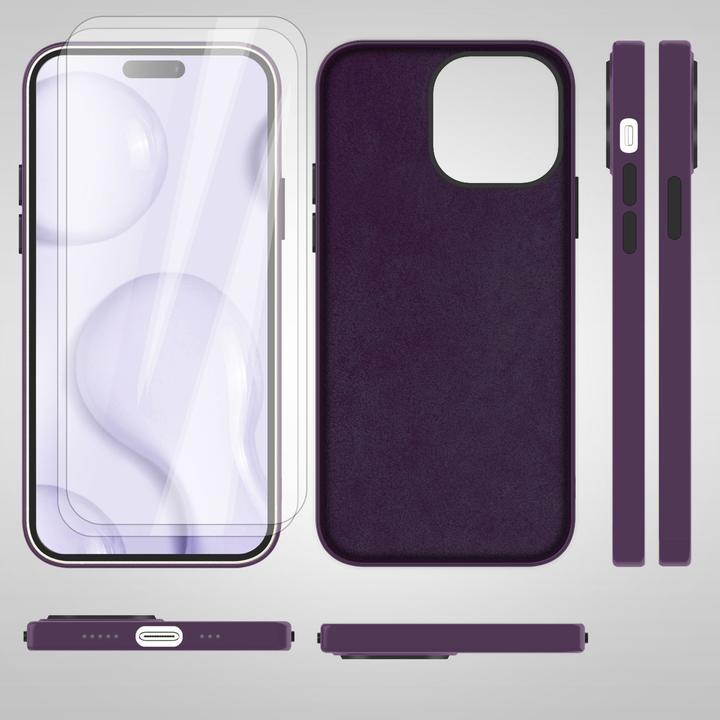Immagine prodotto Nalia Custodia in silicone liquido con funzione MagSafe e vetro di protezione 2x del display (Apple iPhone 14 Pro)