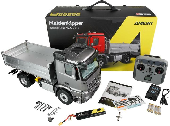 Actual product image Amewi Mercedes-Benz Arocs Muldenkipper 4x4 1:14 RTR anthrazi (RTR Ready-to-Run)