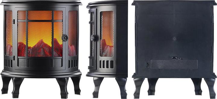 Actual product image Carlo Milano Decorative electric fireplace with flame effect, battery operation