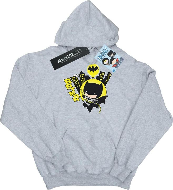 Actual product image Womens/Ladies Chibi Batman Swinging Hoodie (L)