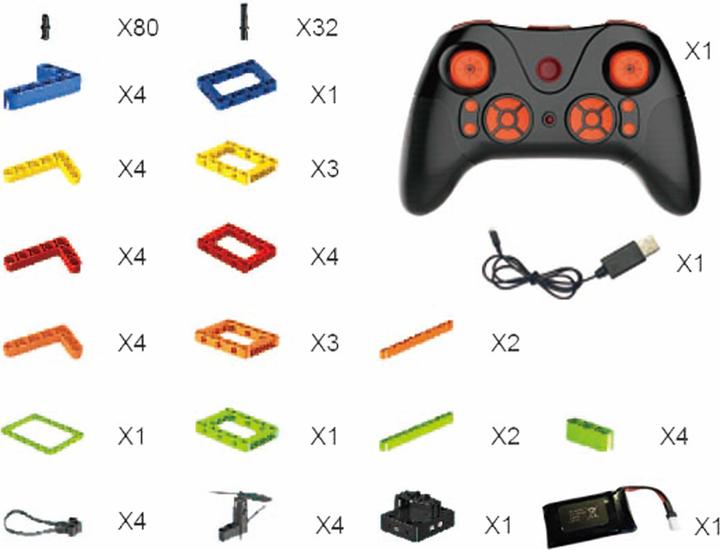 Actual product image DF-Models DIY SkyWatcher 5in1 Block Drone