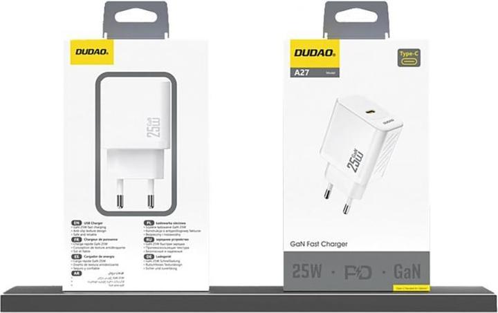 Produktbild Dudao A27EU 25W GaN Charger White (25 W)