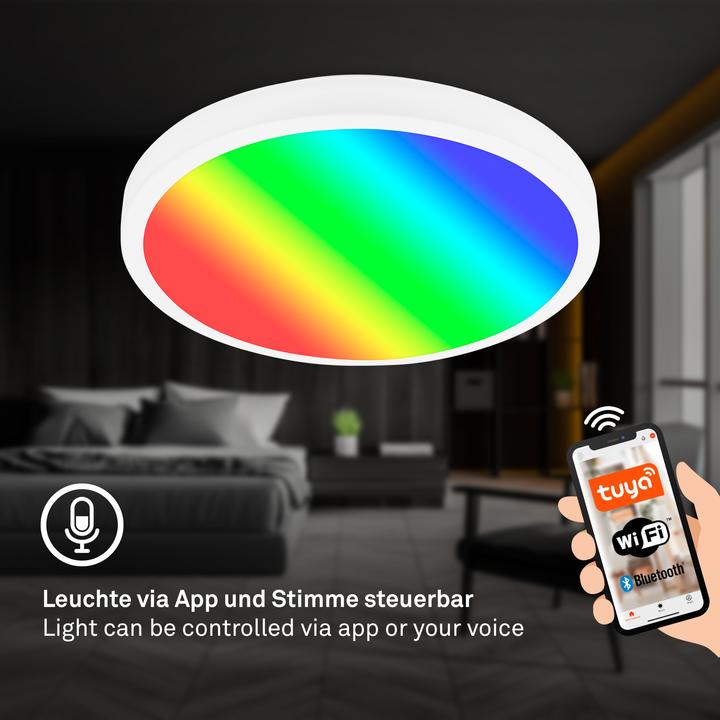 Image du produit Briloner WiFi TUYA + Bluetooth Panneau LED RGB/W CCT, LED/21W (2100 lm)