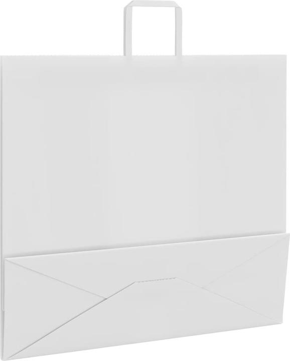 Immagine prodotto VidaXL Sacchetti di carta kraft 250 pezzi con manico Bianco 54x15x49 cm Sacchetto di carta (Borsa da regalo, 250 x)