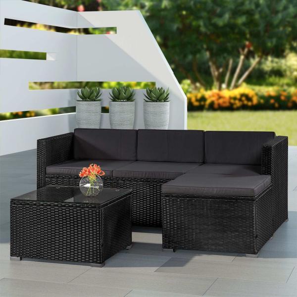 Actual product image Juskys Polyrattan lounge Punta Cana M seating set