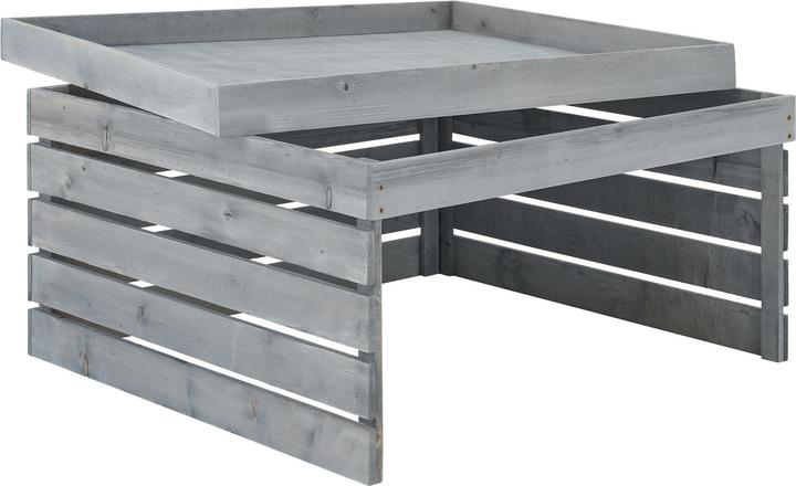 Image du produit tectake Garage pour robot tondeuse Hortus, bois, toit végétalisable (Tondeuse à gazon, Garage pour tondeuse robot)