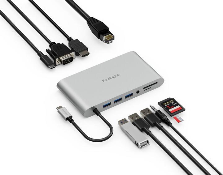 Immagine prodotto Kensington Docking station mobile USB-C 8-in-1 UH1440p (USB-C, 3 Porti)
