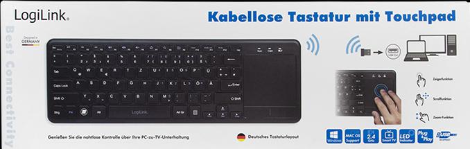 Produktbild LogiLink Tastatur Wireless mit Touchpad, 2,4 GHz, schwarz (DE, Kabellos)