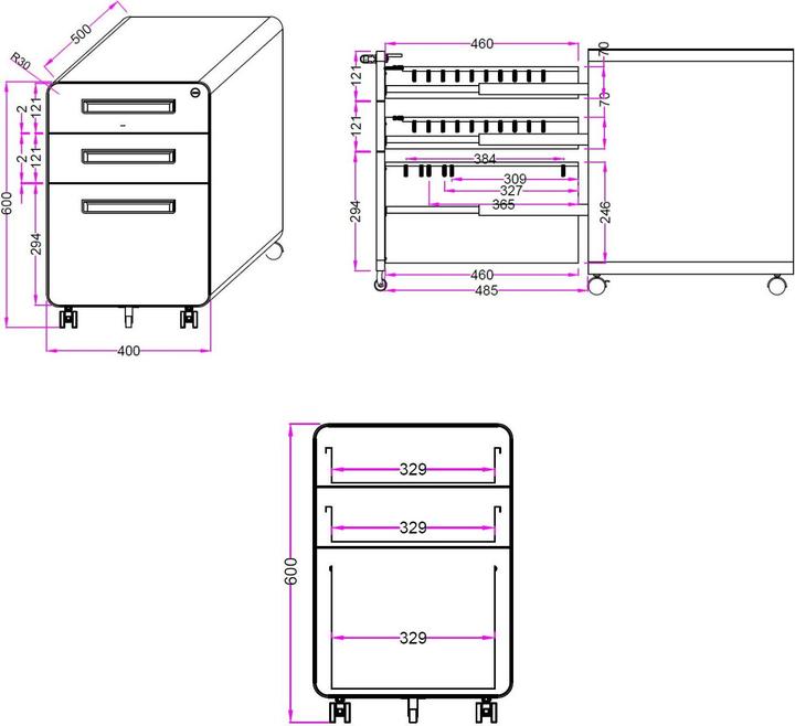 Produktbild Hjh Office Color Plus I (60.5 x 40.5 x 50 cm)