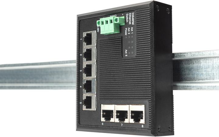 Actual product image Digitus Industrial Gigabit Flat Switch, 5-port (5 Ports)