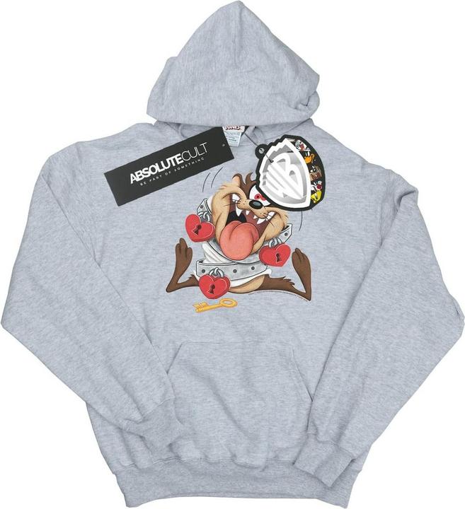 Actual product image Looney Tunes Mens Taz Valentine's Day Madly In Love Hoodie (S)