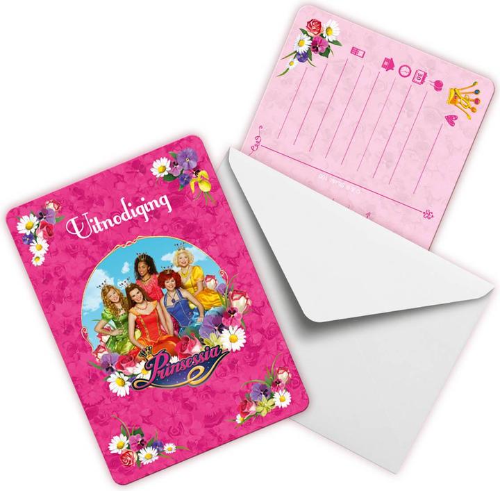 Produktbild Folat Prinsessia Einladungen - 8 Stück (8 Stk.)