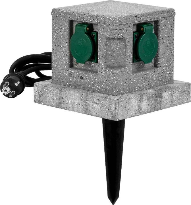Image du produit Grafner Wifi Prise de jardin Prise extérieure Aspect pierre Carré Tuya Smart Life