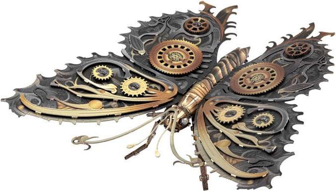 Actual product image Metal Earth Steampunk butterfly (coloured model) ME1021