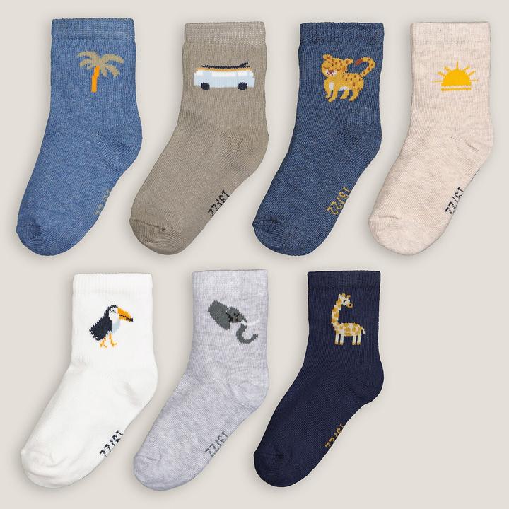 La Redoute Collections 7 Paar Socken mit Motiv