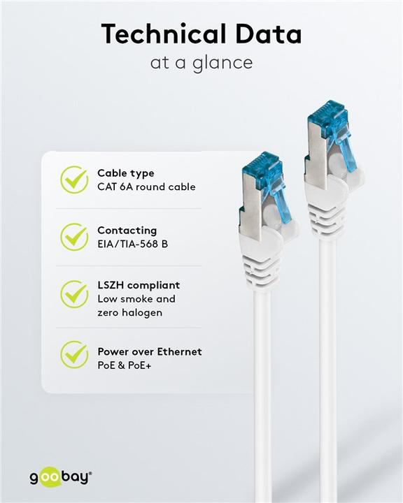 Actual product image Goobay network cable (S/FTP, CAT6a, 5 m)