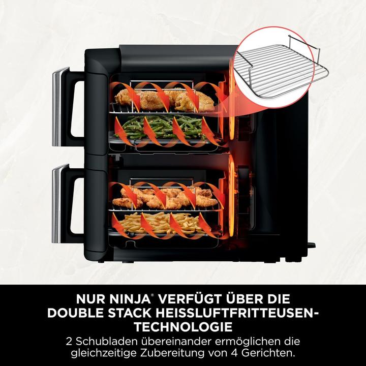 Productafbeelding Ninja Heteluchtfriteuse met dubbele stapel, 7,6 liter