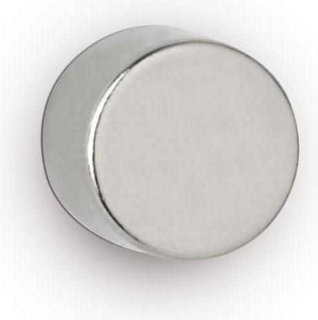 Actual product image Maul Neodymium disc magnet 12 mm adhesive force 5.3 kg silver diameter 12 mm height (10 x)