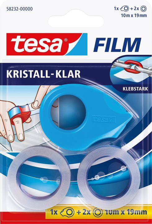Produktbild tesa tesafilm Mini Abroller inkl. 2 Rollen tesafilm kristall-klar