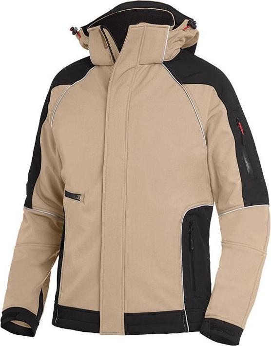 Produktbild FHB Herren Softshelljacke WALTER beige, schwarz Grösse L