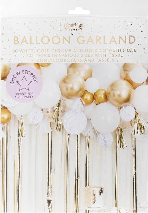 Immagine prodotto Ginger Ray Scatola di palloncini e decorazioni per feste in oro