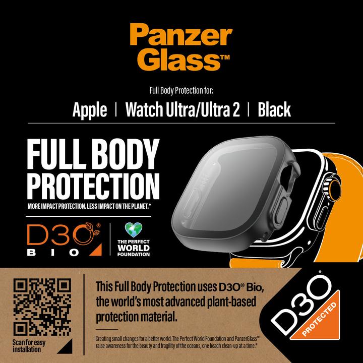 Image du produit PanzerGlass Protecteur d'écran corps complet Apple Watch 2023 49mm avec D3O noir