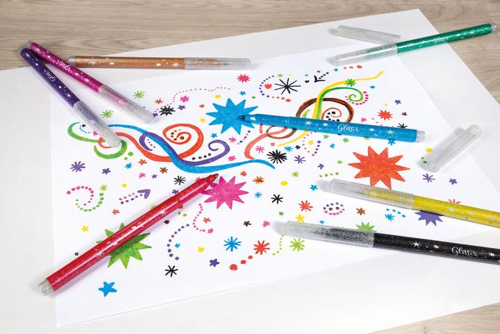 Immagine prodotto EberhardFaber Penna in fibra Glitter (Multicolore, 8 x)