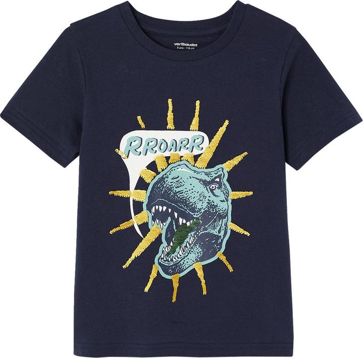 Vertbaudet Jungen T-Shirt mit Wende-Pailletten