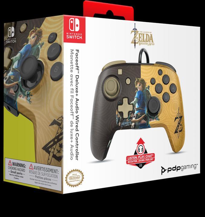 Actual product image PDP Controller Faceoff Deluxe+Audio Zelda Switch (Switch OLED, Switch)