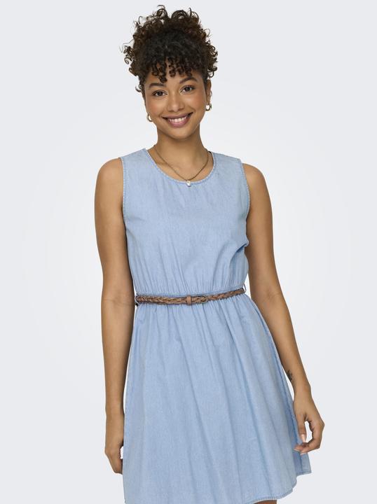 Produktbild Only Normal geschnitten Rundhals Breite Träger Kurzes Kleid Jeanskleid (M)