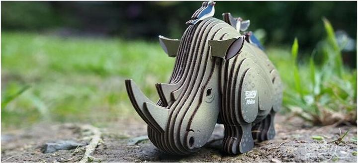 Produktbild Eugy Nashorn - 3D Karton Figuren Modellbausatz