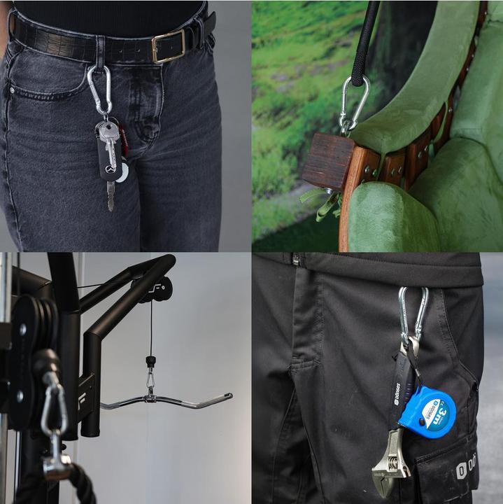 Actual product image Dönges Feuerwehr-Karabinerhaken, DIN 5299 C, 100 x 10 mm, verzinkt, 10 x 100 mm