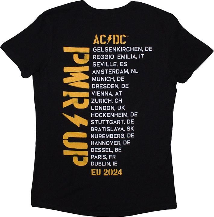 Immagine prodotto AC/DC Angus Triangle PWR-UP EU Tour '32 Maglietta Stampa posteriore Adulto Unisex (S)