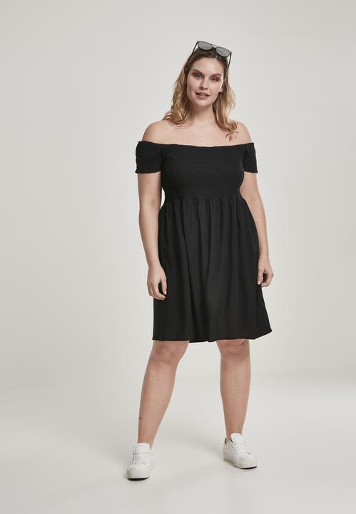 Actual product image Urban Classics Ladies Smoked Off Shoulder Dress (M)