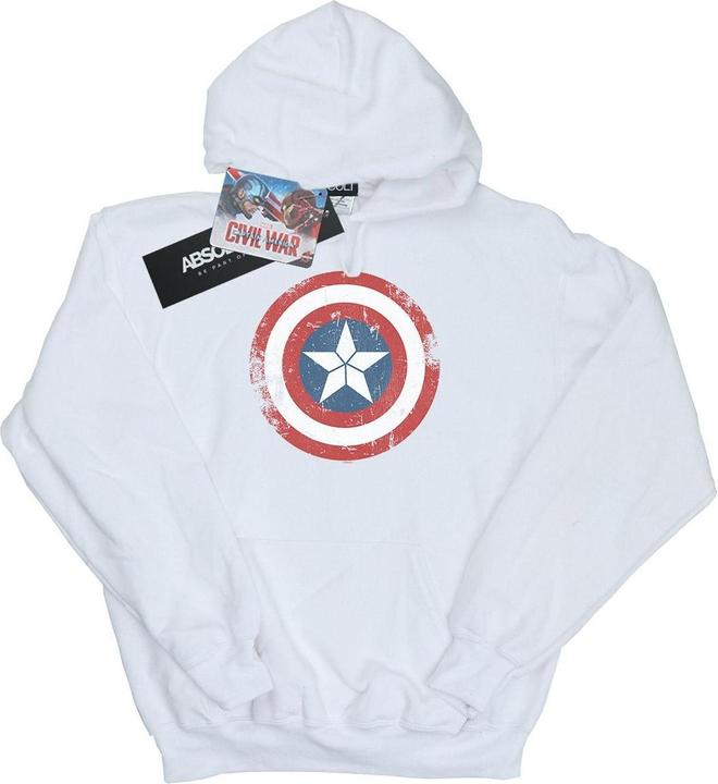Produktbild Captain America Civil War Distressed Shield Kapuzenpullover (M)