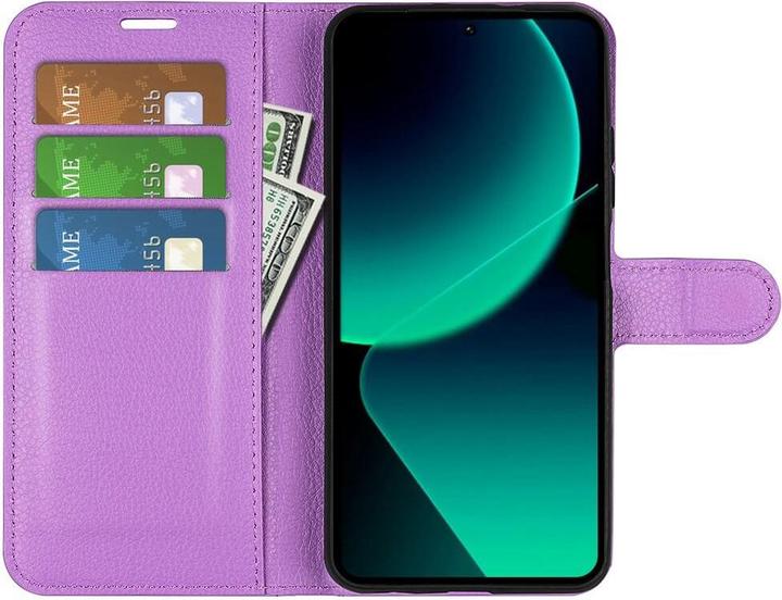 Actual product image Cover-Discount Xiaomi 13T / 13T Pro - Leather case purple (Xiaomi 13T)
