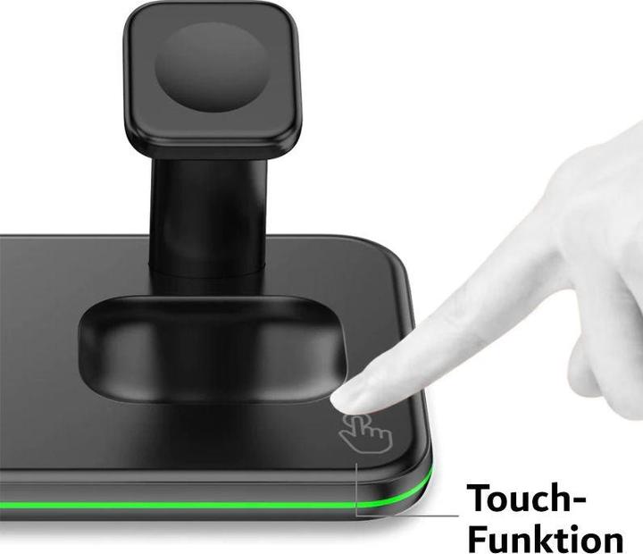 Actual product image Hermex 3-in-1 Charging Station for Smartphone Smartwatch Headphones Docking Station (15 W)