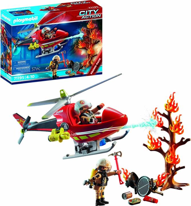 Actual product image Playmobil Fire brigade helicopter (71195, Playmobil City Action)