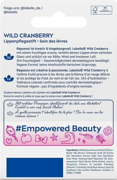 Produktbild Labello Rapunzel Wild Cranberry Lip (Pflegestift)