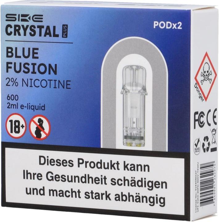 Actual product image SKE Crystal Plus Blue Fusion - E-Pod refill - 2 pcs. à 2 ml