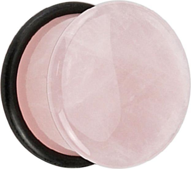 Produktbild Star Piercing Flared Plug aus Rosequarz Stein mit O-Ring (ohne Messing, Mineralisch)