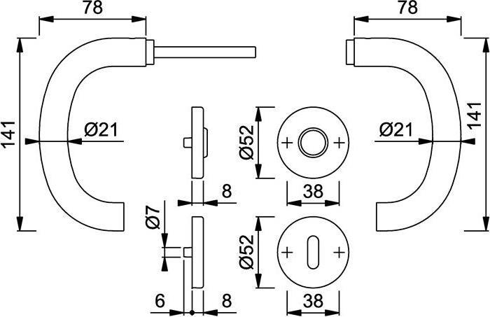 Actual product image Hoppe Handle rosette E42KV (Door rosette)