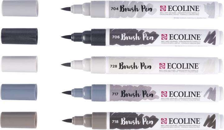 Actual product image Talens Ecoline Brush Pen (Multicoloured, White, 5 x)